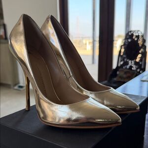 New Giuseppe Zanotti Gold Stiletto Heels 42